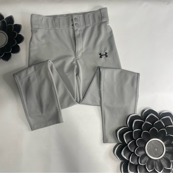 Under Armor Grey Youth Large baseball tee-ball patnts - Picture 1 of 10